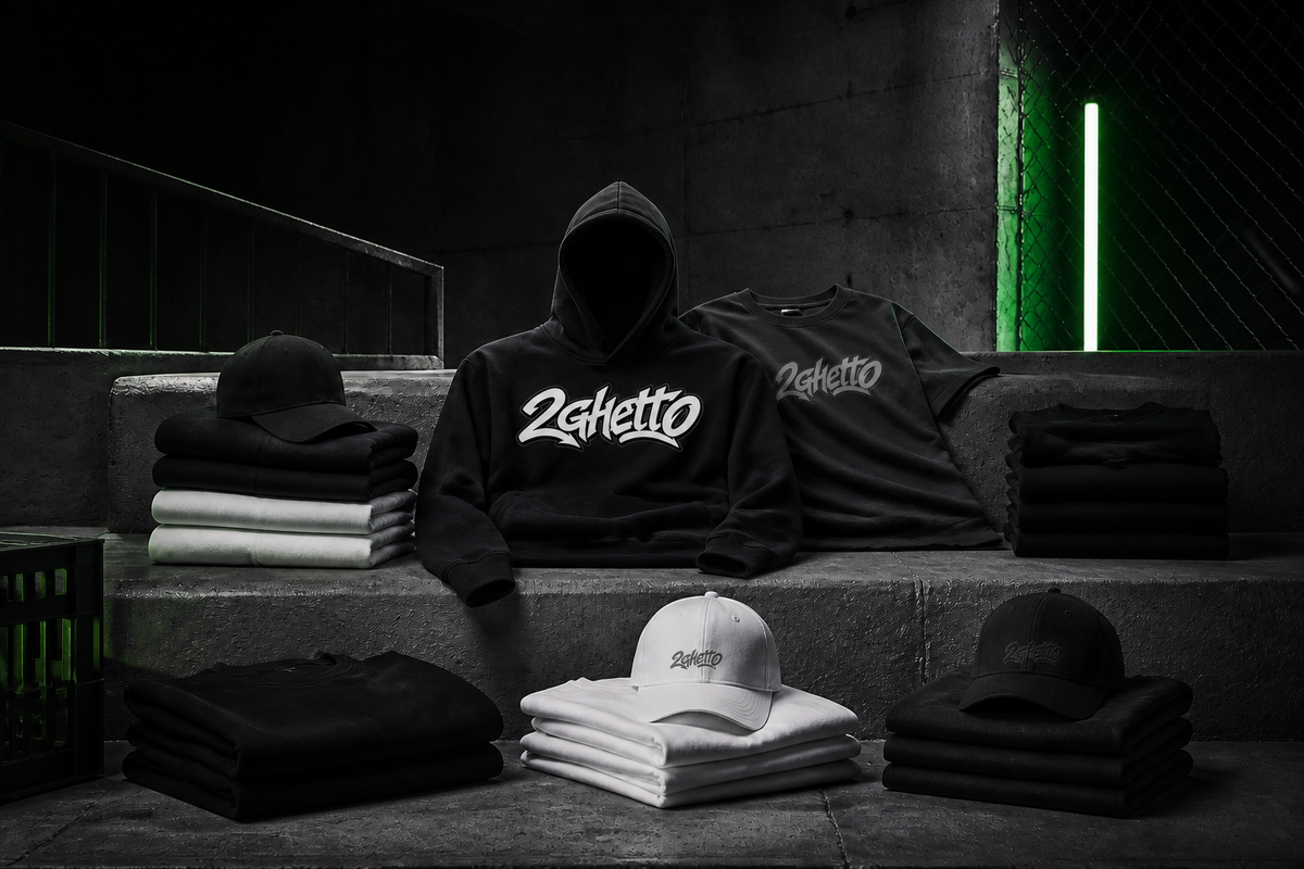 2Ghetto new drops with branded hoodie tee and caps