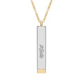 2Ghetto Secret Block Bar Necklace - Gold