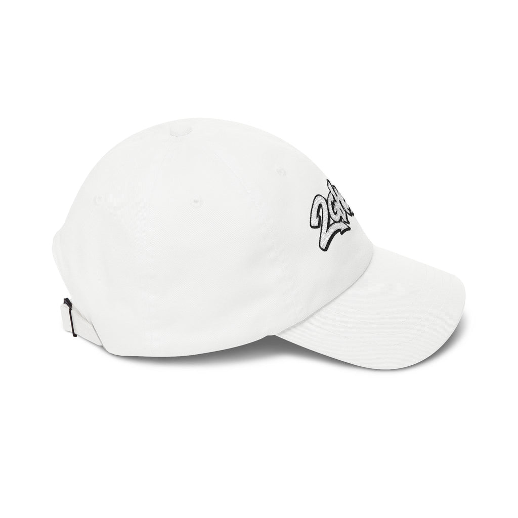 2Ghetto Alley Crown Dad Cap - White