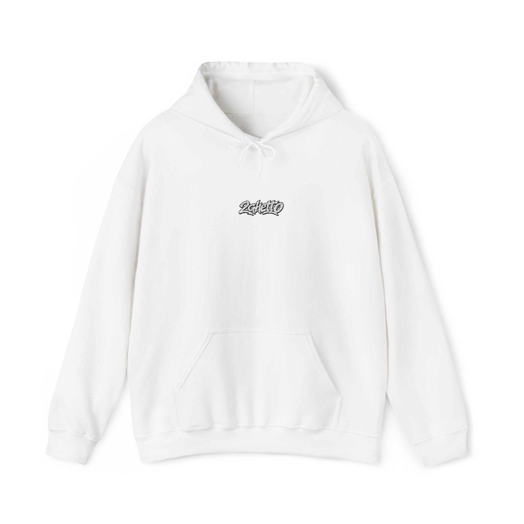 2Ghetto Ghost Block Hoodie - White
